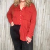 charleston button down top in terracotta