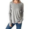 patton long sleeve cozy top in heather grey