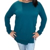 split hem long sleeve tee in mystic