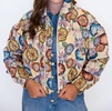 blooming bomber jacket in multi-colored