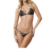 gasparilla embroidered mix up triangle top in black