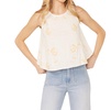 fun and flirty embroidered top in ivory