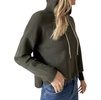 smiley good mood hoodie in olive/latte