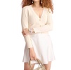 supersculpt v-neck cardigan sweater in ivory