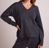 v-neck sweater in charcoal