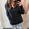 fleece halfzip sweatshirt in black