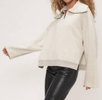 sorento half zip sweatshirt in ivory