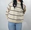 coastal striped sweater in cream