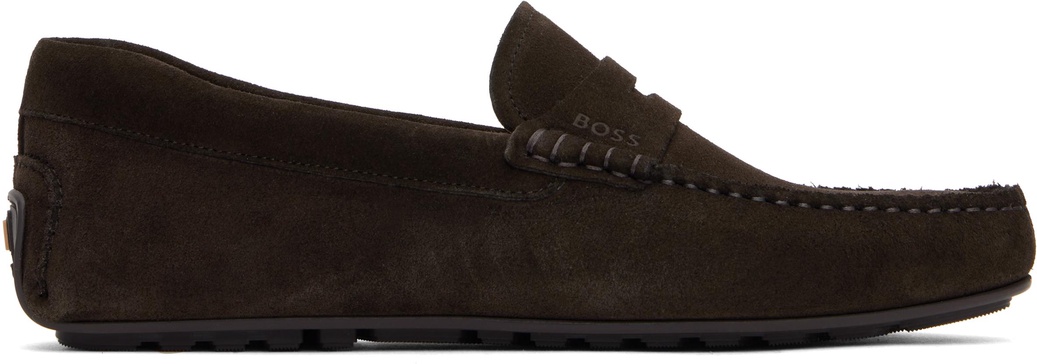 Brown Portuguese-Crafted Suede Loafers