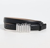 women's vesna mini belt in black/silver