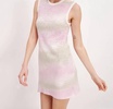stripe sleeveless muscle dress in watercolor stripe