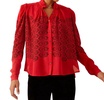 artemis trellis shirt in red cherry