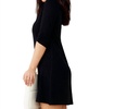 tie dye mock neck dress in black