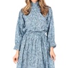 candice blouse in blue paisley