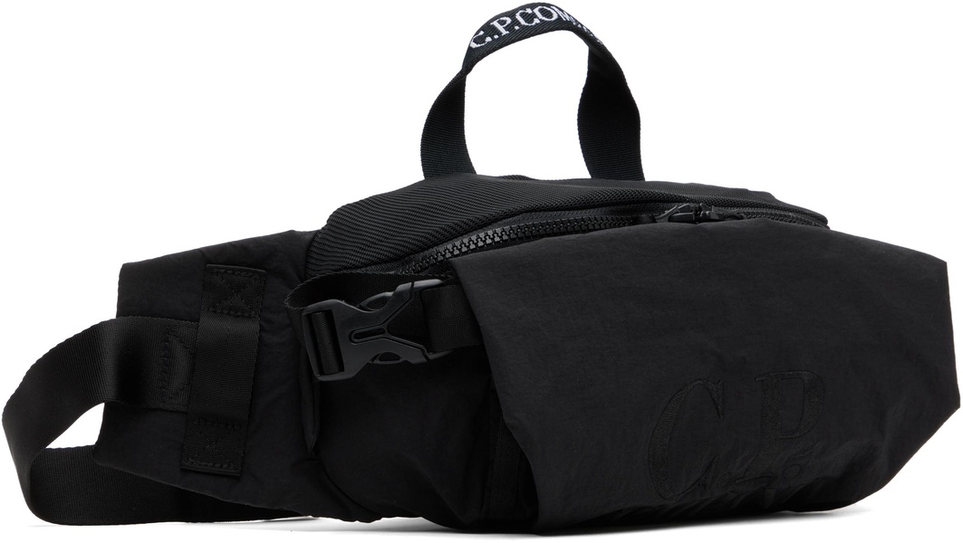 Black Plain Paper Touch Belt Bag