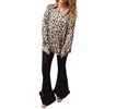 wild about you button up top in leopard print