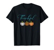 Fall Plaid Pumpkin Thankful women Thanksgiving Be Blessed T-Shirt