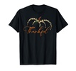 Fall Leopard Print Pumpkin Thankful women tee Be Blessed T-Shirt