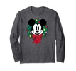 Amazon Essentials Mickey Mouse Festive Holiday Christmas Wreath Long Sleeve T-Shirt
