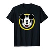 Amazon Essentials Disneyland Shirts, Disney Smiling Mickey T-Shirt, Classic Comfort Fit, Yellow Circle Design, Men's