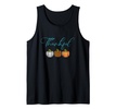 Fall Plaid Pumpkin Thankful women Thanksgiving Be Blessed Tank Top