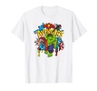 Amazon Essentials Men's MARVEL AVENGERS COMIC HEROES T-Shirt, White, Small