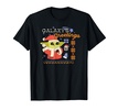 Amazon Essentials Men's The Mandalorian Grogu Christmas Holiday Galaxy's Greetings T-Shirt, Black Graphic Print, Small