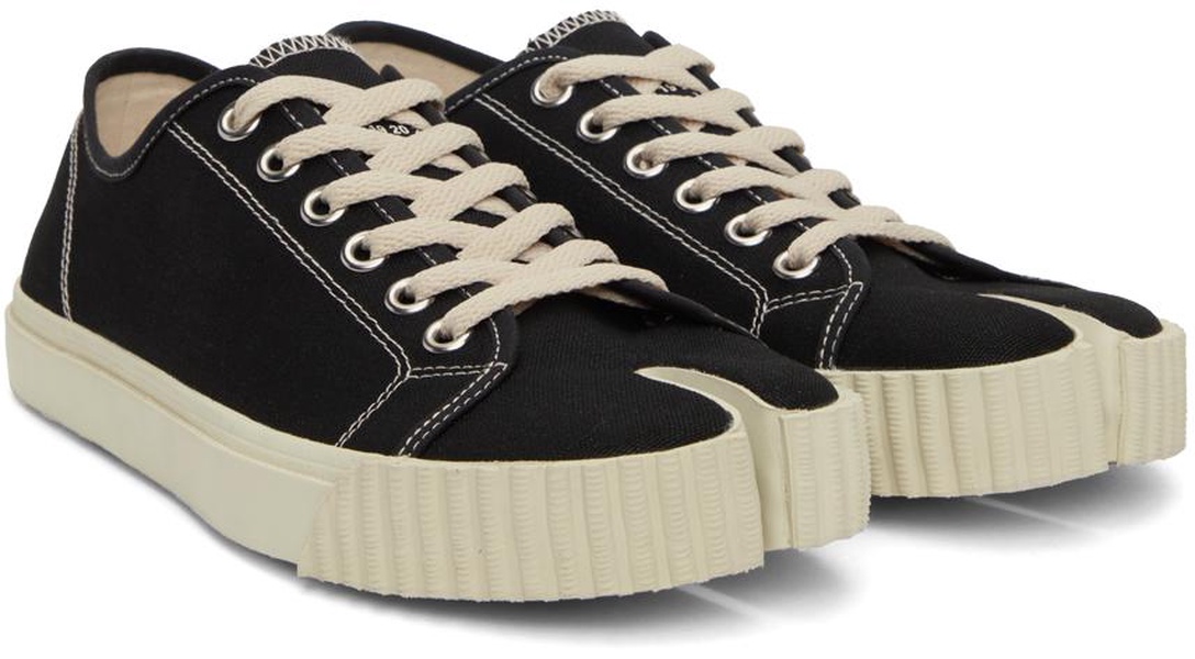 Black Canvas Tabi Sneakers