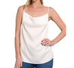 satin charmuese cowl neck cami in ivory
