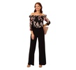 Adrianna Papell womens Print Chiffon Jersey Jumpsuit