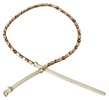 Crystal Embellished Belt s White with Champagne Crystals