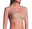 maximum control wire-free sports bra in desert