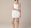 linen claudia dress in white
