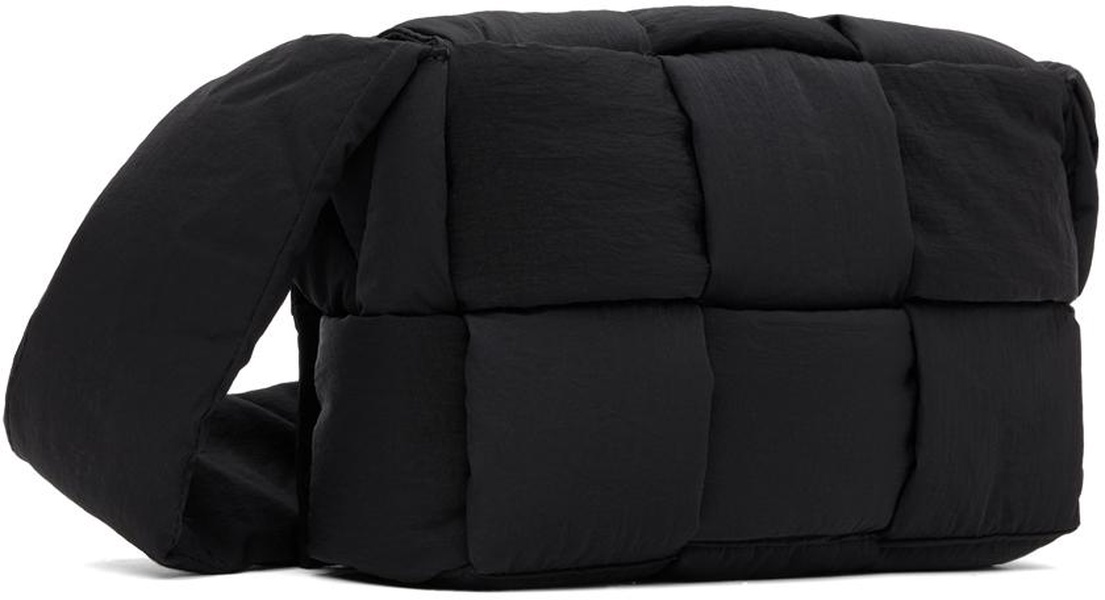 Black Padded Cassette Messenger Bag