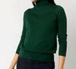 alida turtleneck sweater in bottle green cashmere