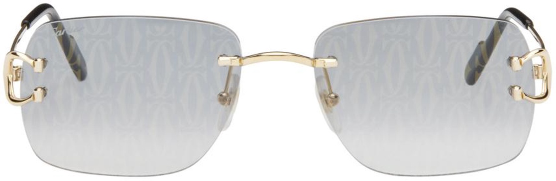 Gold Rimless Sunglasses