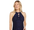 Women's Glitter Lace Halter Gown