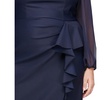 Plus Size Off-The-Shoulder Ruffle Gown
