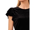 Women's Velvet Flutter Sleeve Top