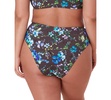 Women's '90s Floral Print High-Waist High-Cut Cheeky Bikini Bottoms