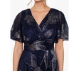 Women's Crinkled Flutter-Sleeve Gown