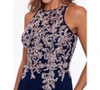 Embellished-Bodice Chiffon Gown