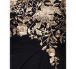 Women's Embroidered Cape-Sleeve Gown