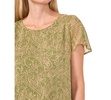 Women's Flutter-Sleeve Crewneck Blouse