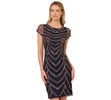 Women's Beaded Cap-Sleeve Sheath Dress