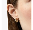 Twisted Hoop Earrings - Paris Small Pave