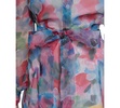 Women's Printed Organza Tie-Waist Dress