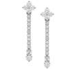 Cubic Zirconia Linear Drop Earrings in Sterling Silver