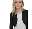 Women's Shawl-Collar Open-Front 3/4-Sleeve Bolero