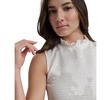 Women's Sequin Smocked Sleeveless Top